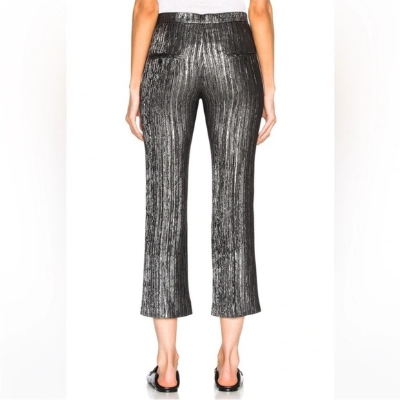 NWOT Isabel Marant Dansley Party Time Trousers Pants Metallic Silver Designer 12 - Picture 3 of 12